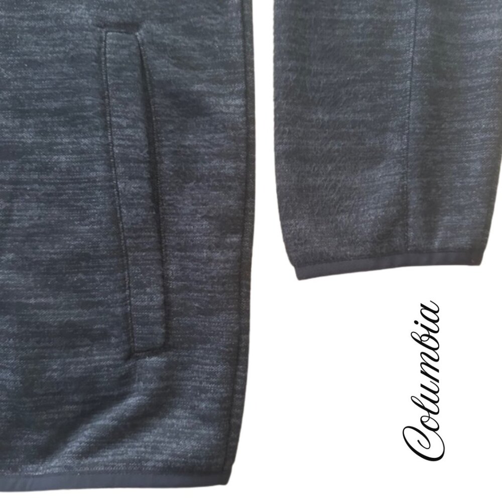 NWT Columbia Men's Birch Woods Full Zip Fleece Jacket In Black (Charcoal) Size M - Picture 7 of 11